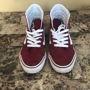 Maroon Suede Hightop Vans